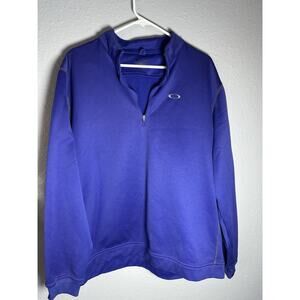 Oakley Sweater Men Extra Large Adult Purple 1/4 Zip Outdoors Sweatshirt XL